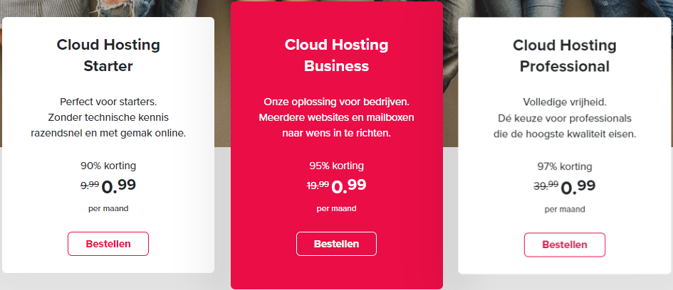 hosting prijzen vip.nl