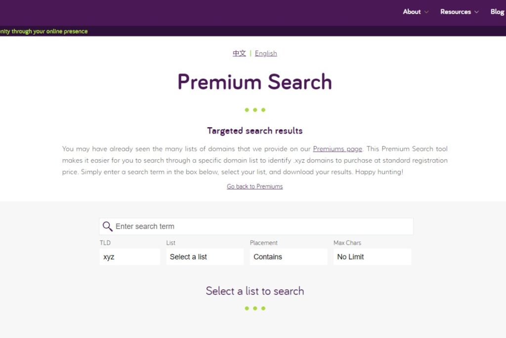 .xyz beschikbaarheid